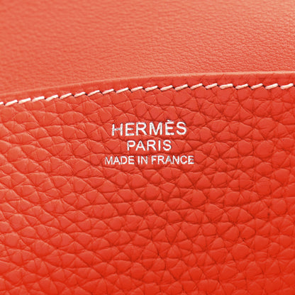 Hermes Taurillon Clemence Halzan 31 GM Orange 7 of 12