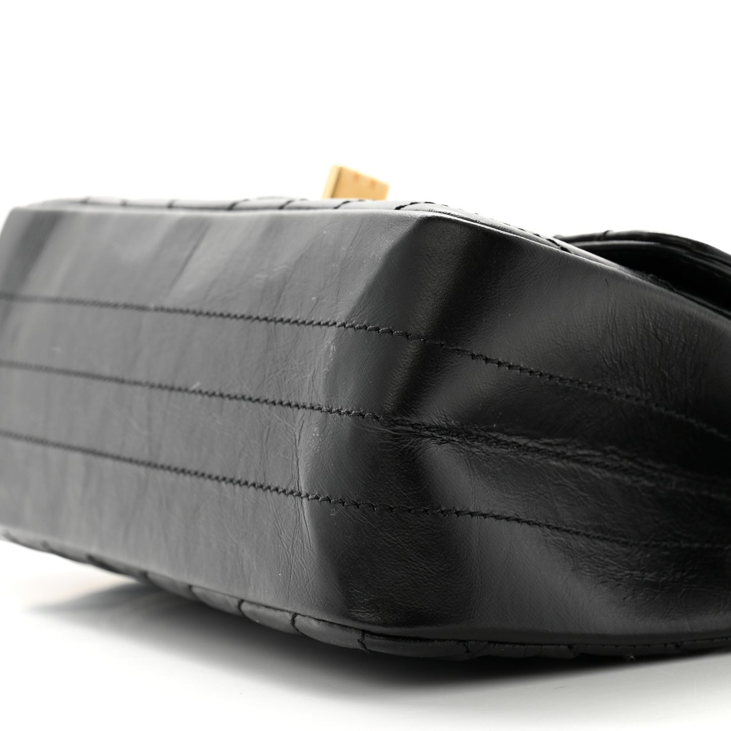 Aged Calfskin Chevron Quilted 2.55 Reissue Mini Flap Black