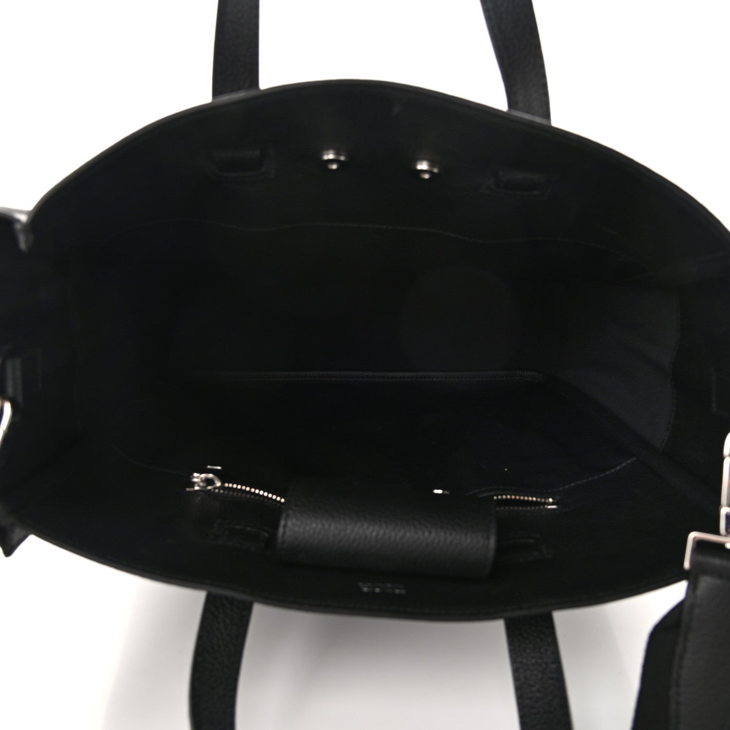 Christian Dior Grained Calfskin Saddle Tote Black 5 of 13