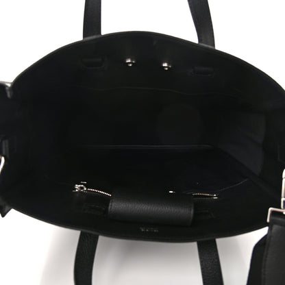 Christian Dior Grained Calfskin Saddle Tote Black 5 of 13