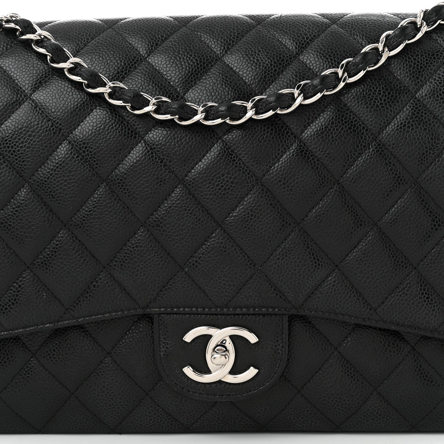 Chanel Caviar Quilted Maxi Double Flap Black 8 of 13