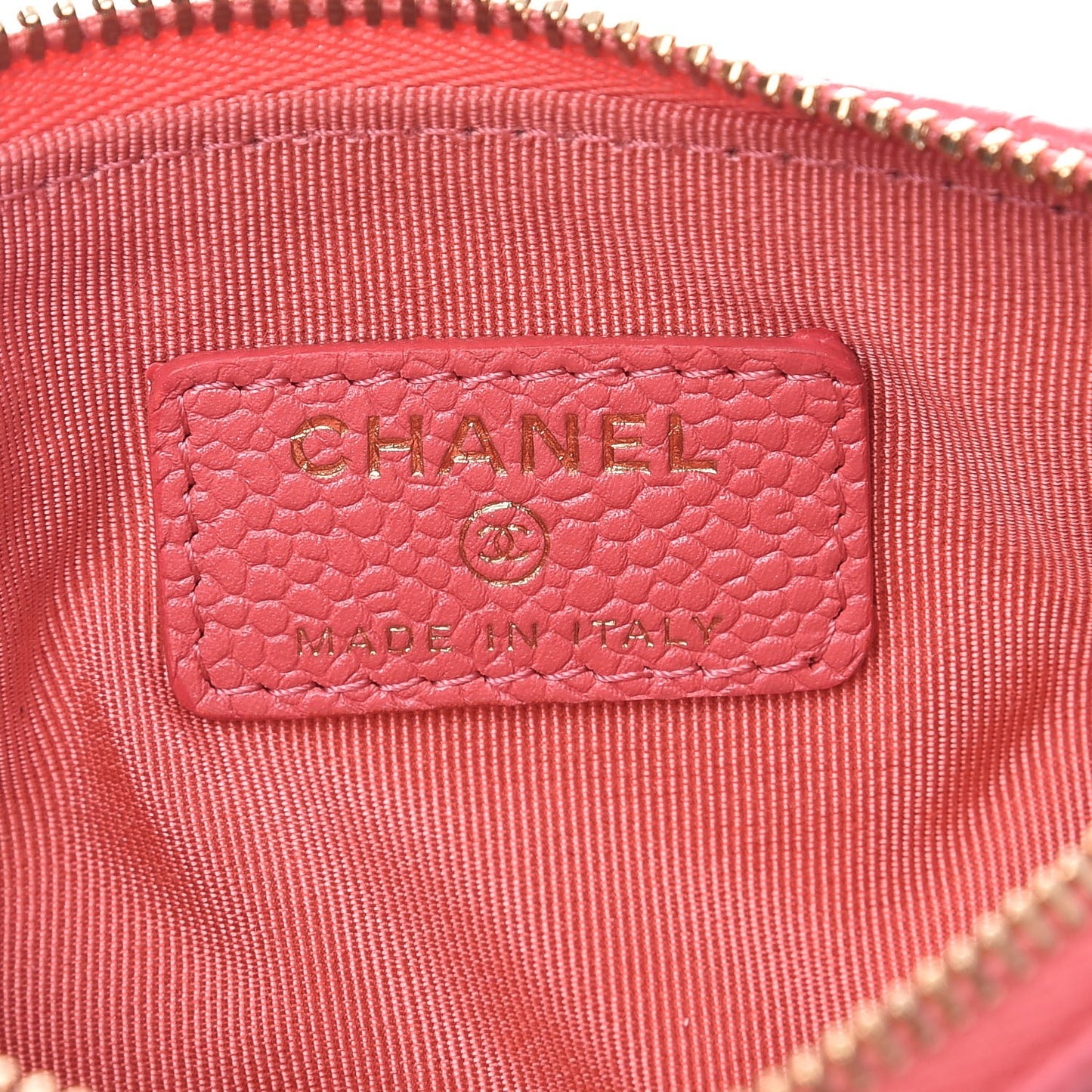 Caviar Quilted Small Cosmetic Case Pink