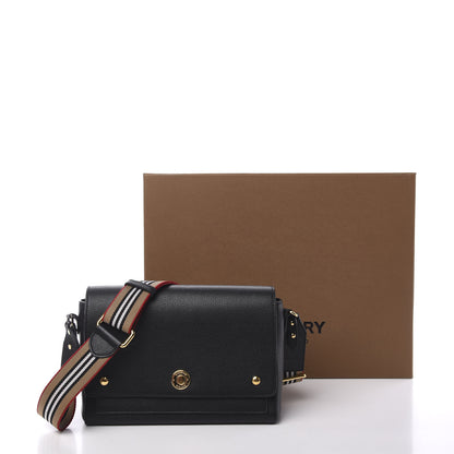 Burberry Grainy Calfskin Note Crossbody Bag Black 9 of 9