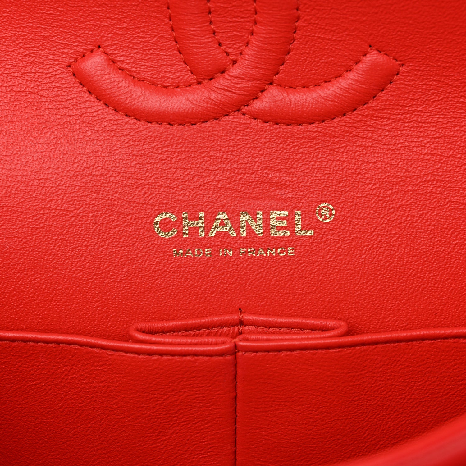 Chanel Lambskin Quilted Medium Double Flap Red 6 of 10