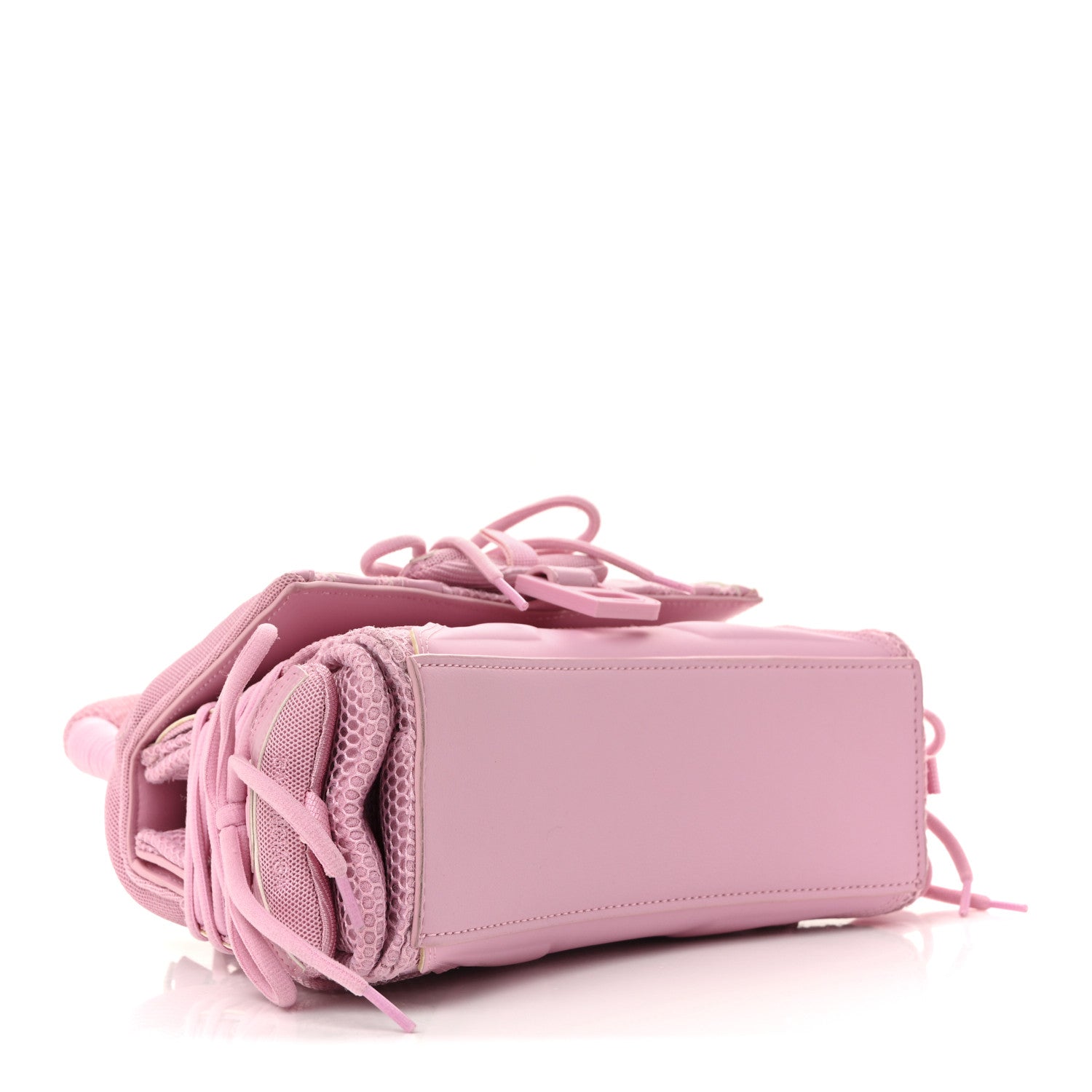 Balenciaga Faux Calfskin Fabric Small Sneakerhead Top Handle Bag Pink 4 of 14