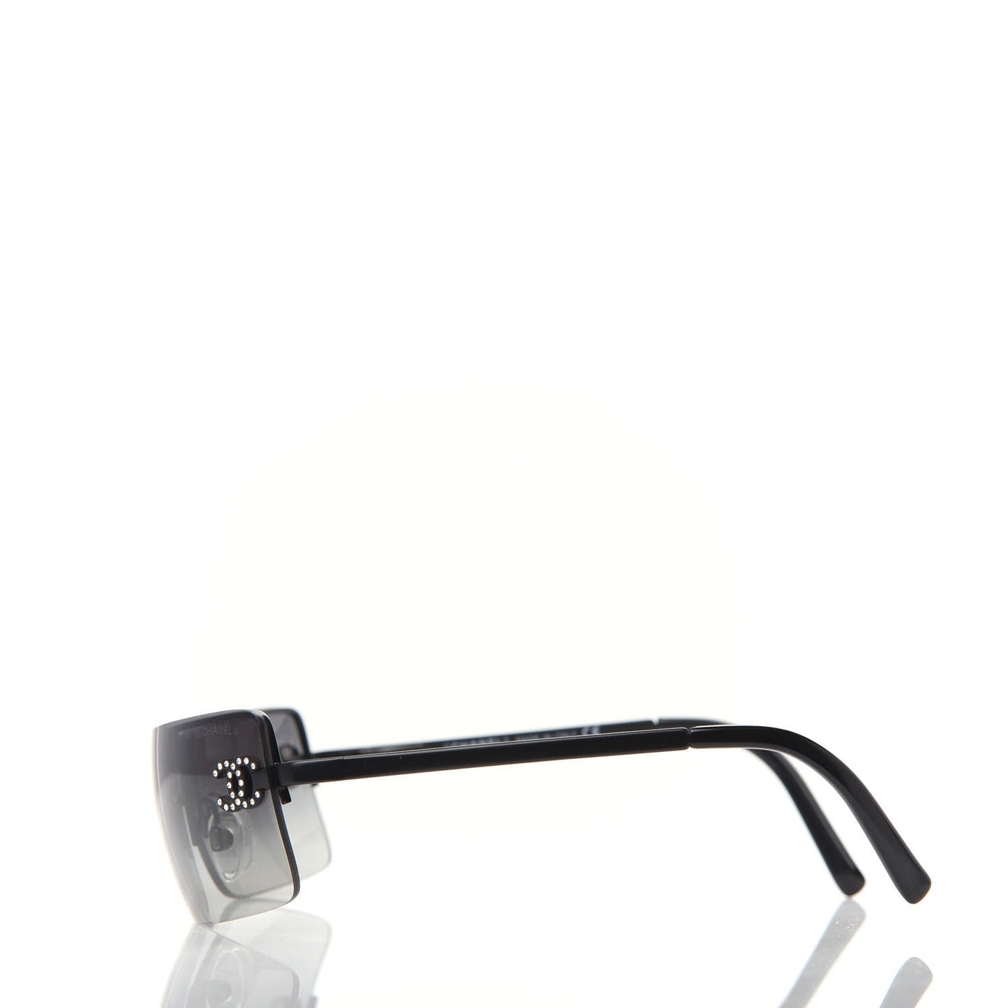 Crystal CC Logo Sunglasses 4104-B Black