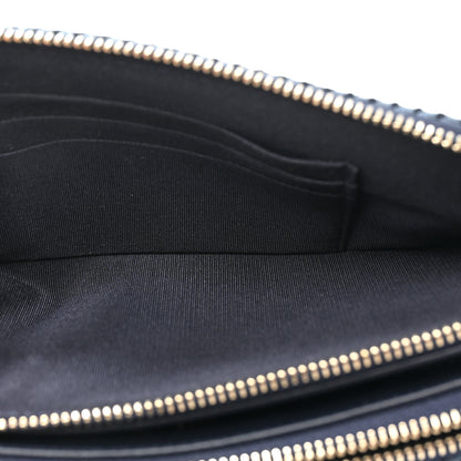 Chanel Lurex Straw Small Deauville Clutch With Chain Blue 6 of 13