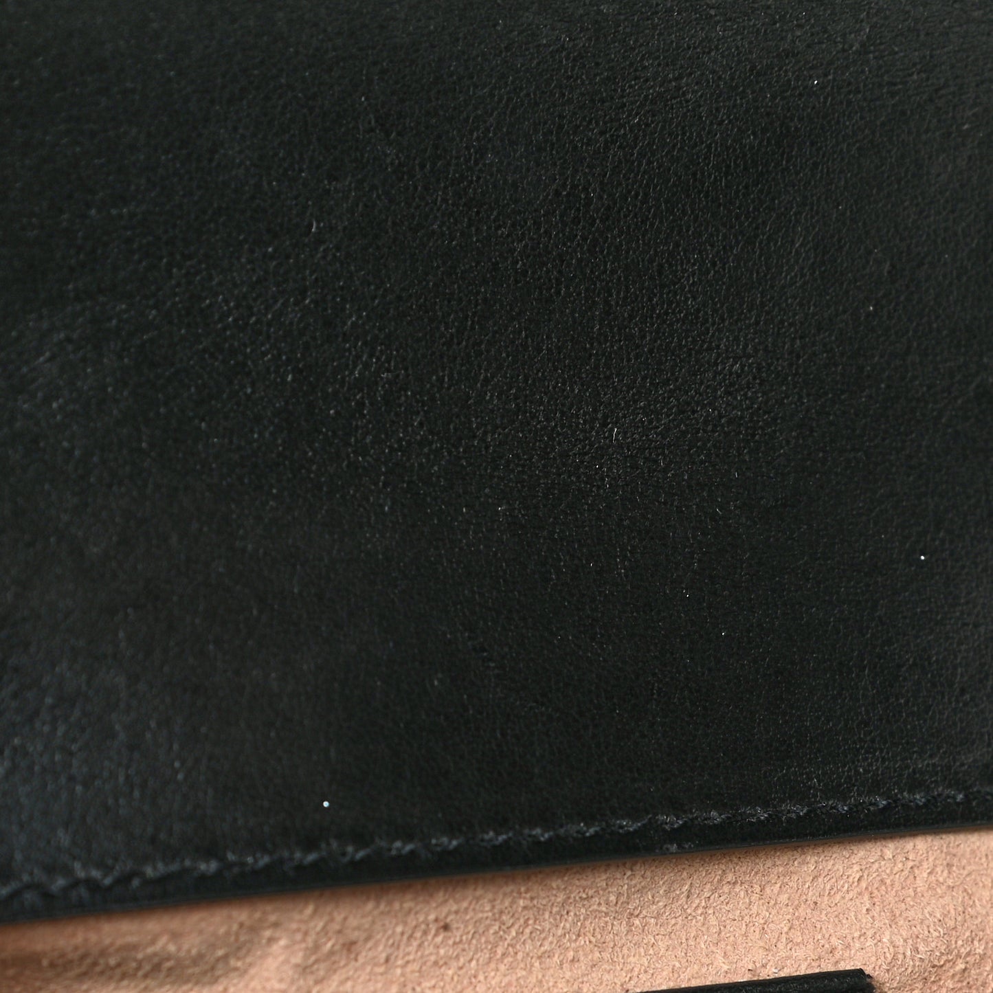Calfskin Matelasse Super Mini GG Marmont Shoulder Bag Black