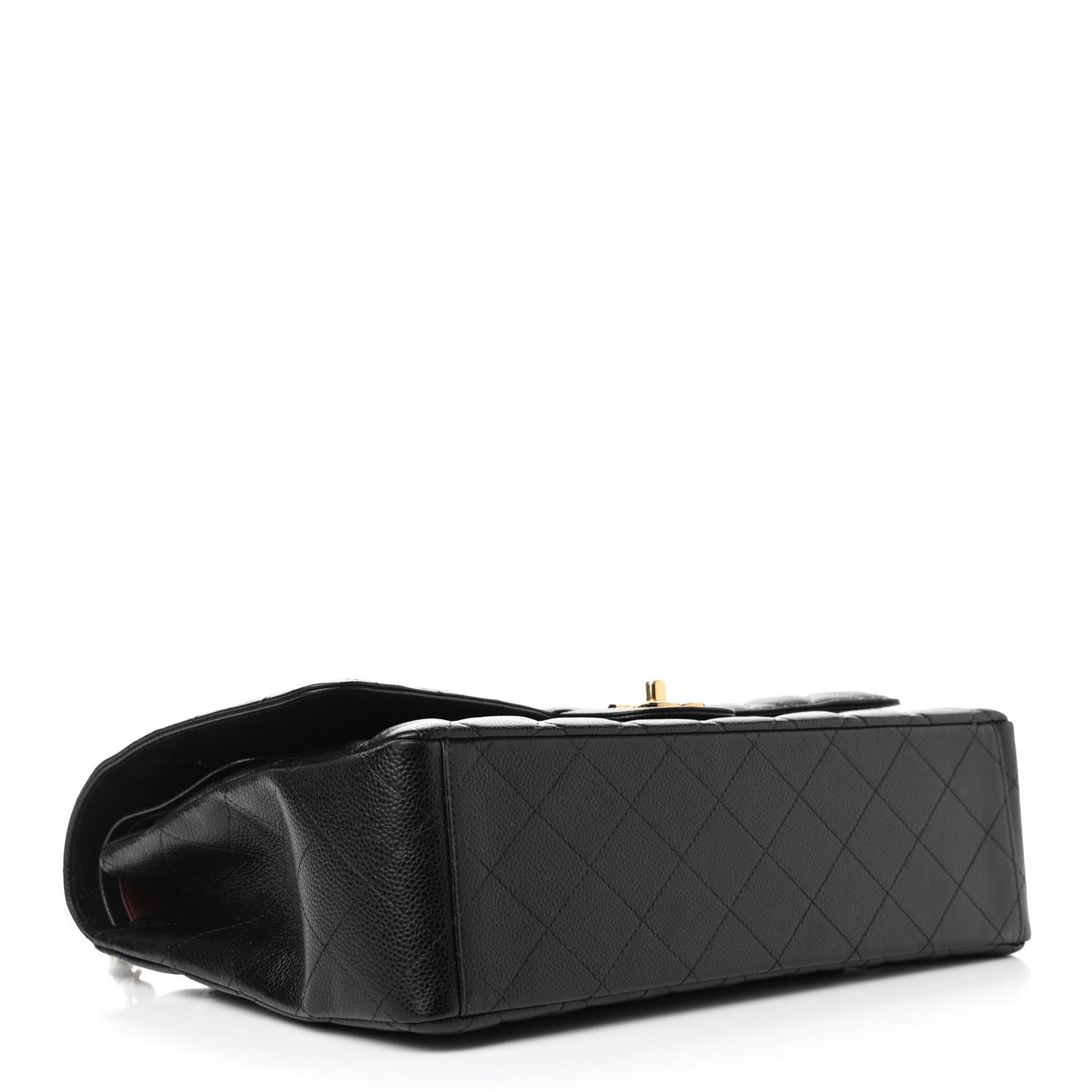 Caviar Quilted Maxi Double Flap Black