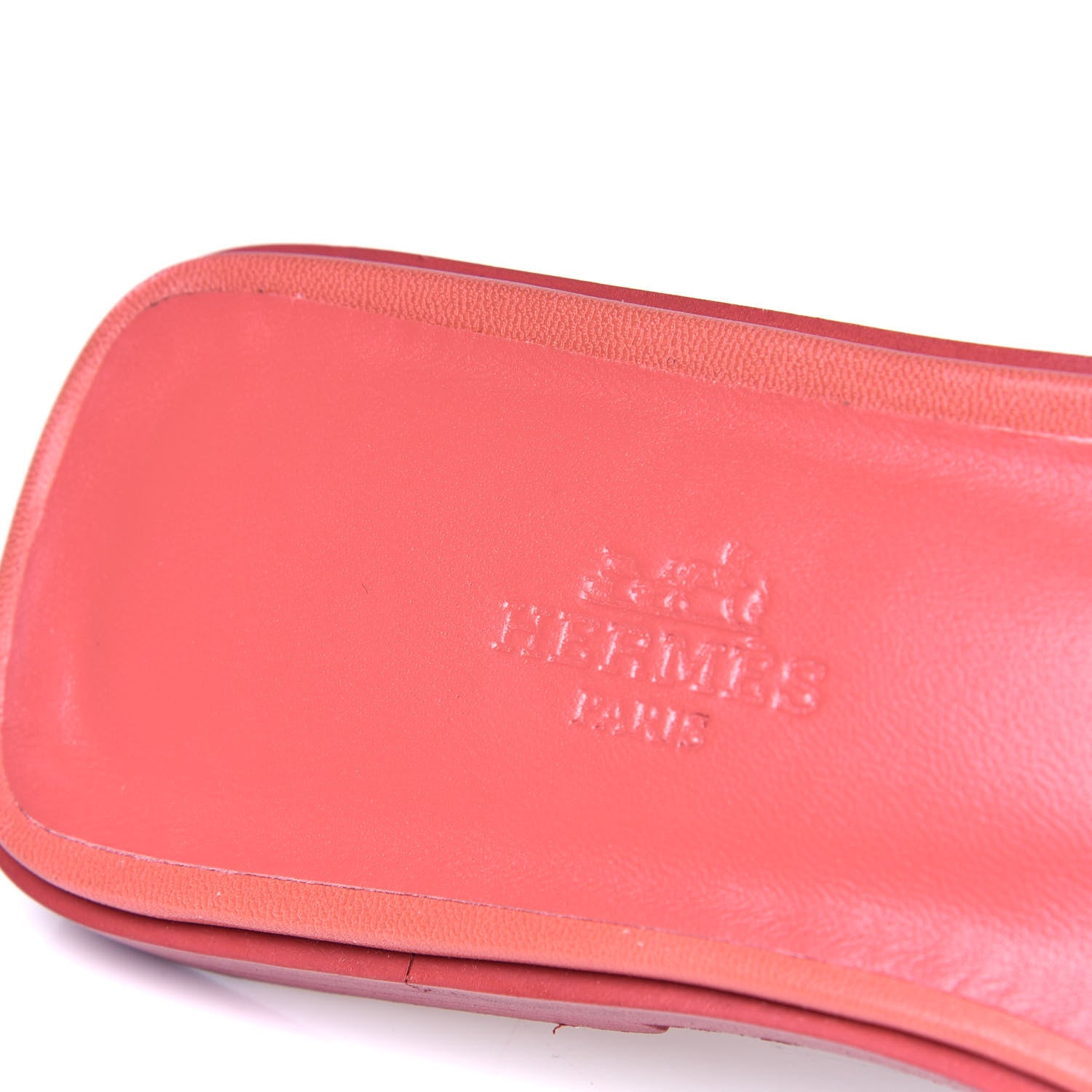 Hermes Goatskin Oran Sandals 38 Rouge Blush 6 of 6