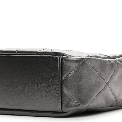 Chanel Metallic Calfskin Pearl Quilted CC Mini Camera Case Ruthenium 10 of 11