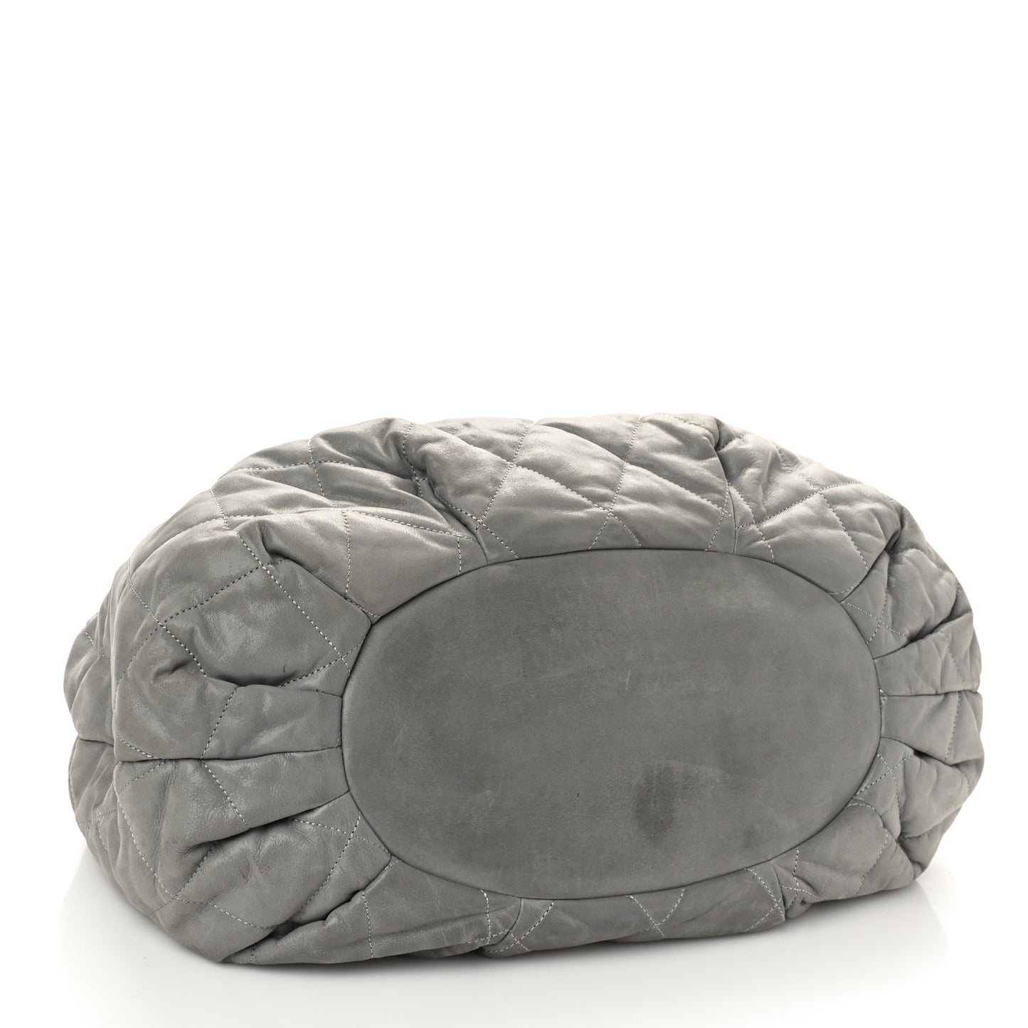 Iridescent Calfskin Quilted Large In The Mix Tote Grey