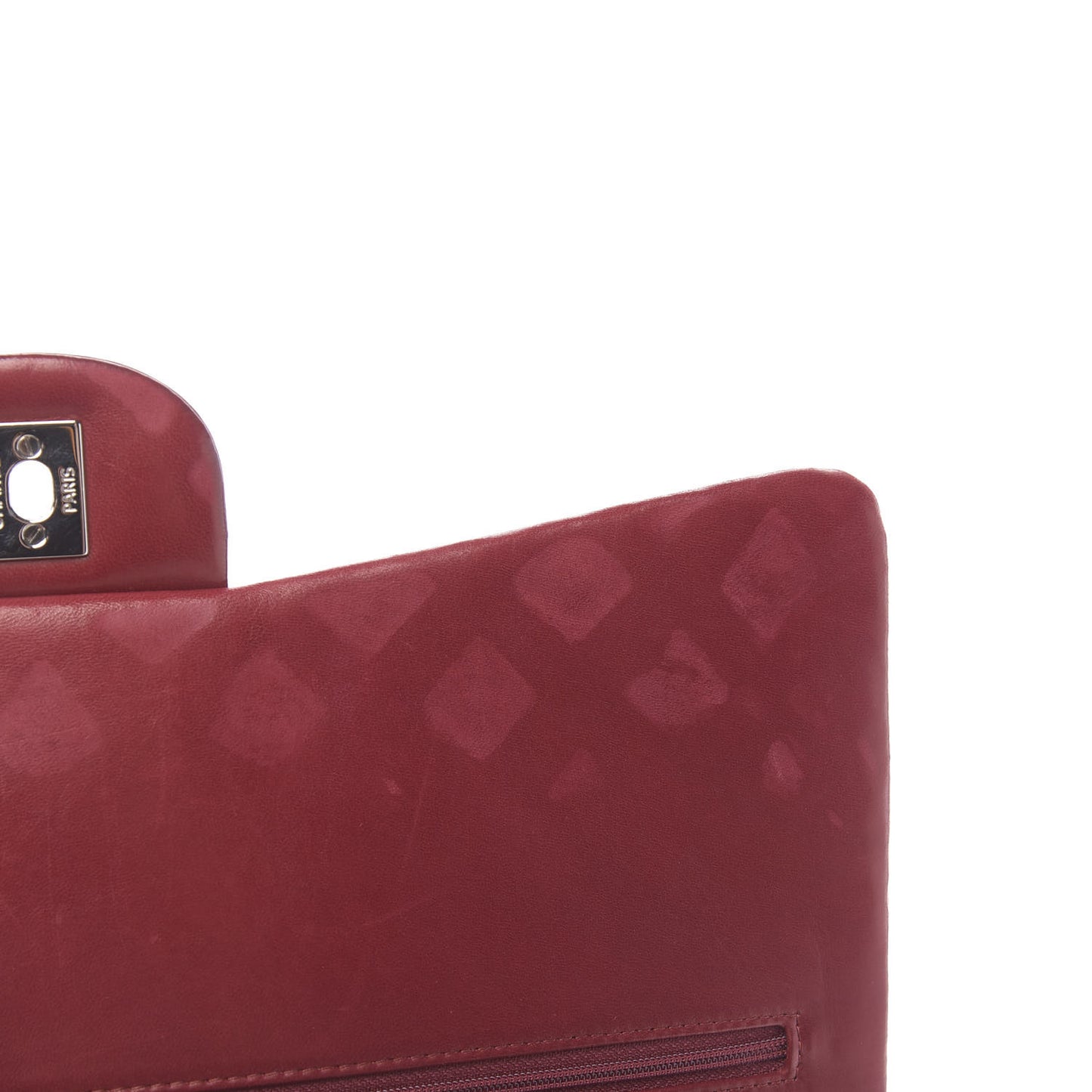 Patent Quilted Maxi Double Flap Red