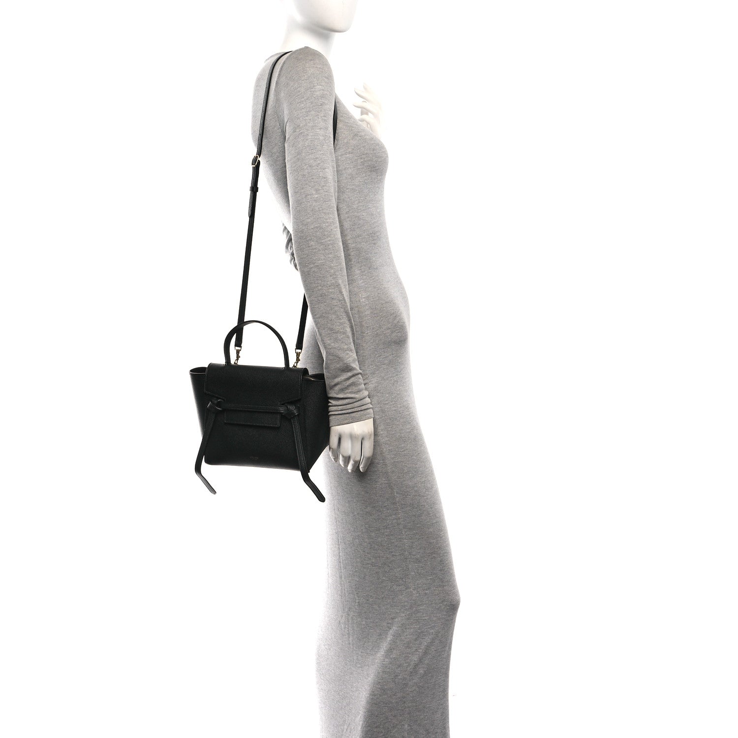 Celine Grained Calfskin Nano Belt Bag Black 2 of 10