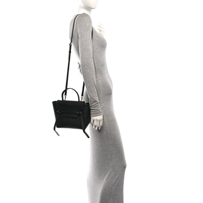 Celine Grained Calfskin Nano Belt Bag Black 2 of 10