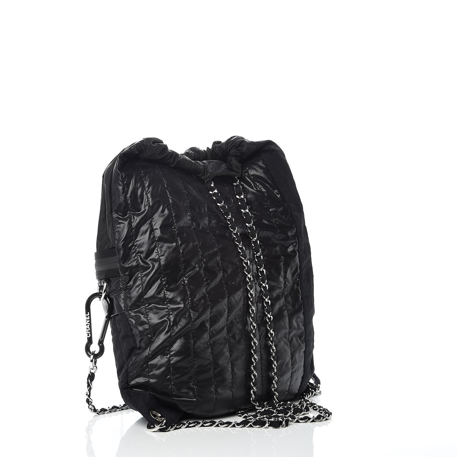 Chanel Nylon Drawstring Backpack Black 3 of 13