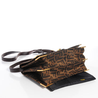Fendi Zucca Vitello Classico No.1 Satchel Tobacco Moro 4 of 10
