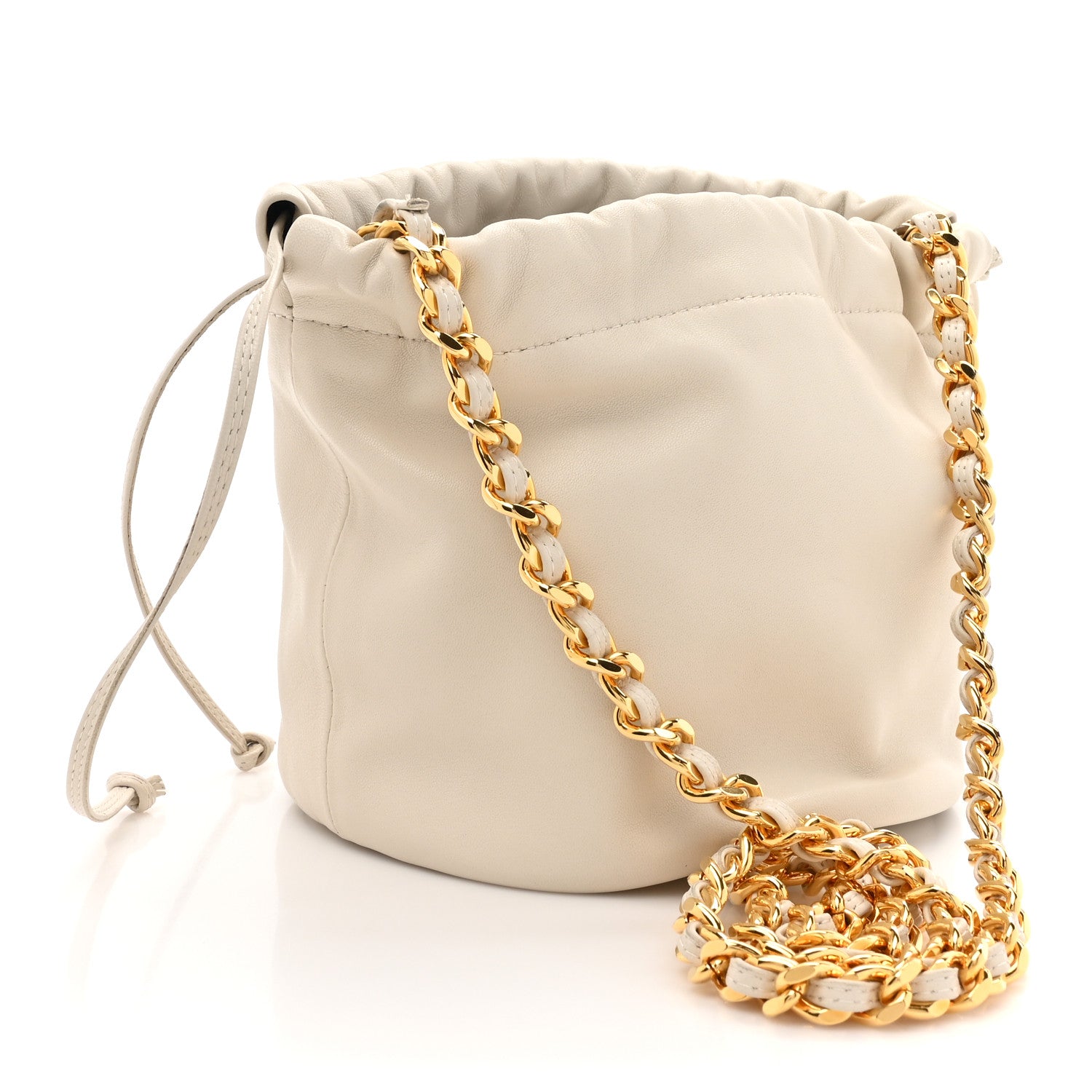 Khaite Smooth Calfskin Aria Bucket Bag Off White 3 of 9