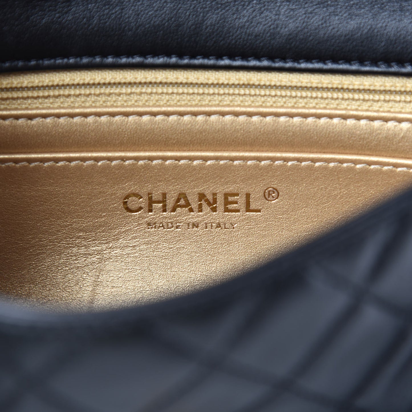 Lambskin Quilted Mini Rectangular Pearl Crush Flap Black