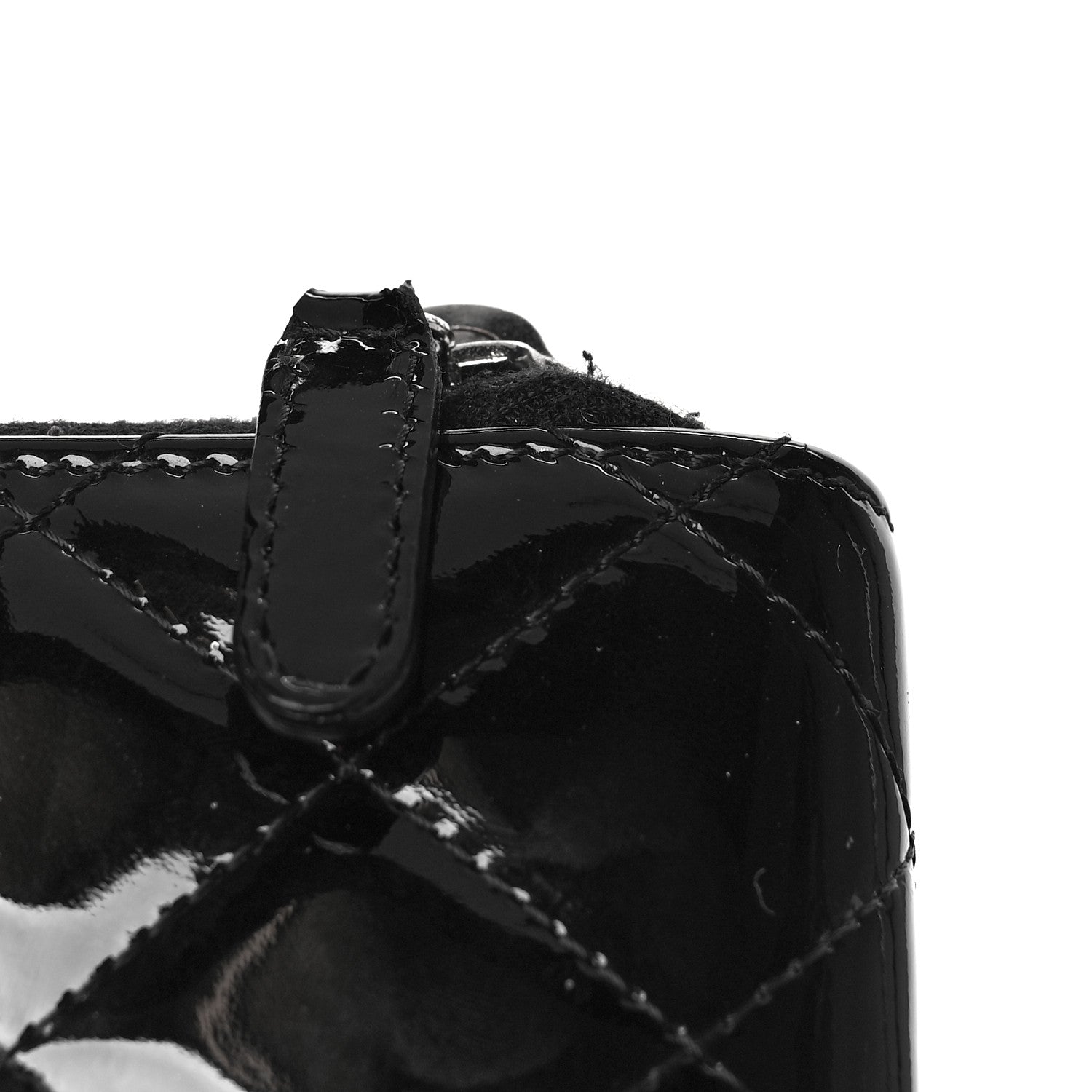 Chanel Patent Quilted Large Zip Around Organizer Wallet So Black 11 of 16