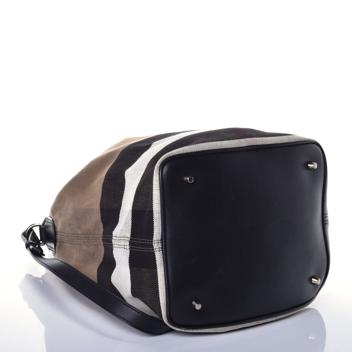 Canvas Mega Check Medium Ashby Hobo Saddle Black