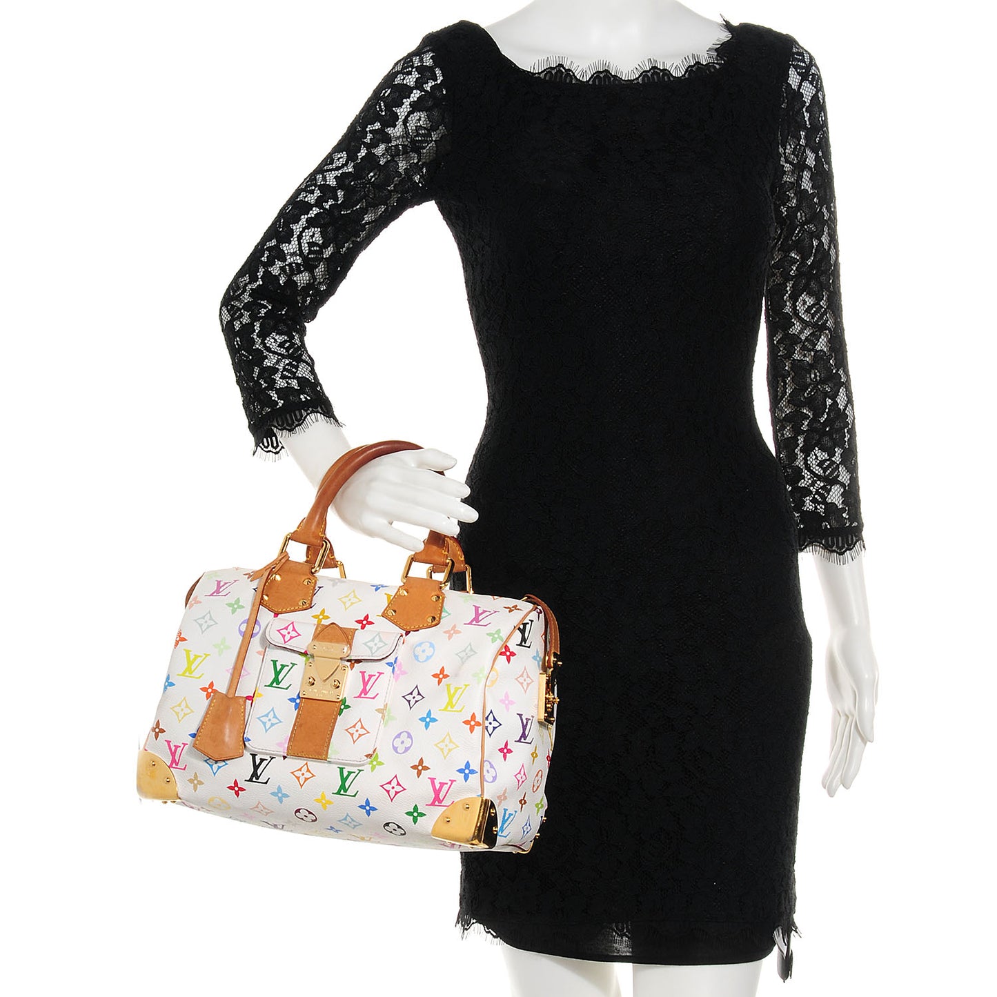 Monogram Multicolor Speedy 30 White