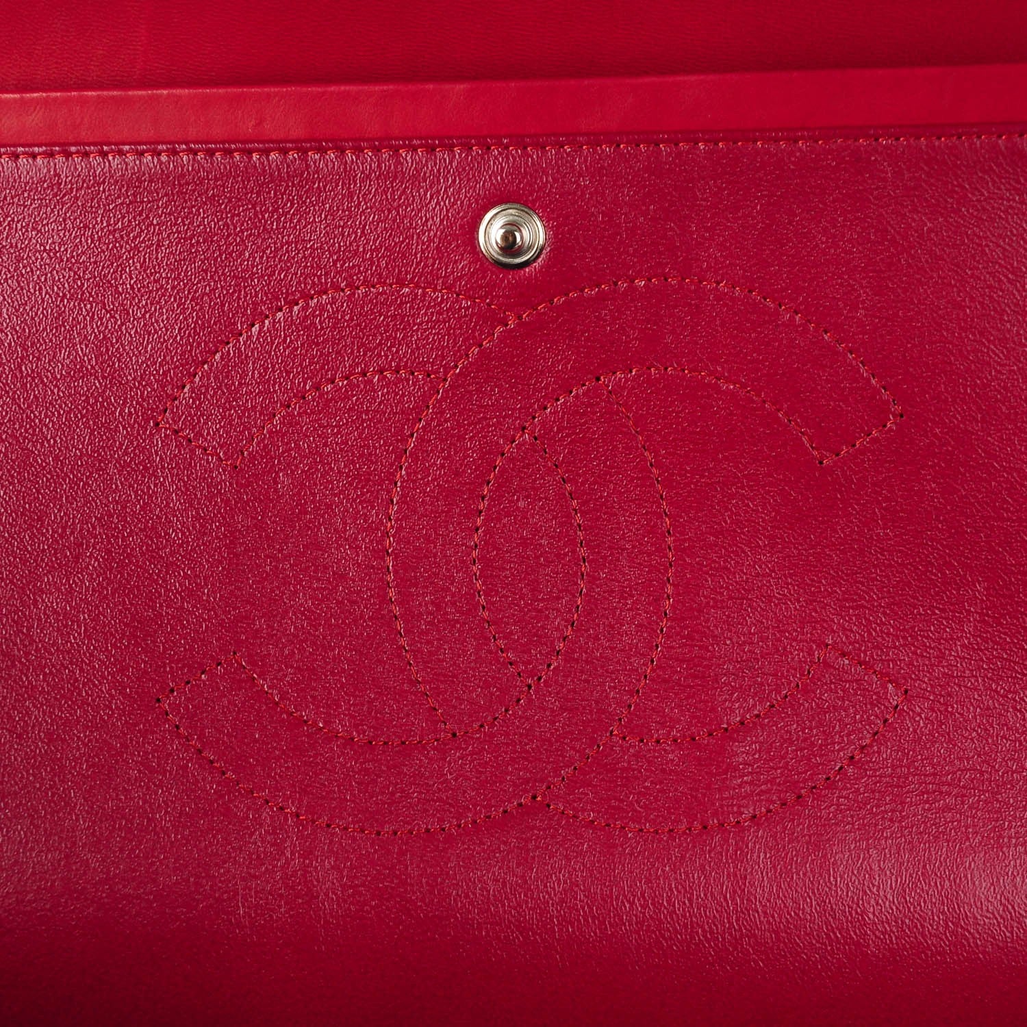 Chanel Patent Quilted Maxi Double Flap Red 6 of 10