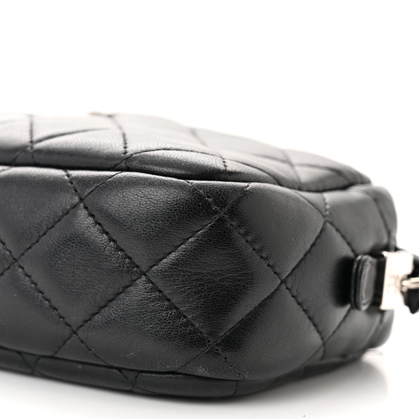 Lambskin Quilted Small Timeless Camera Case Black