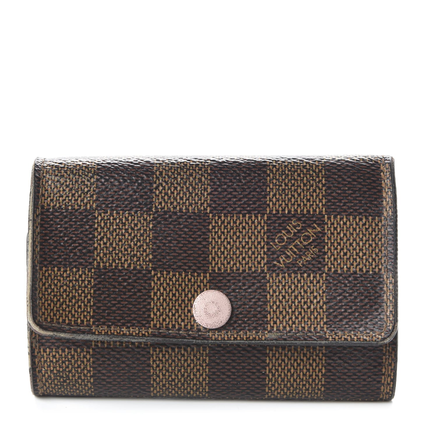 Damier Ebene Multicles 6 Key Holder Rose Ballerine