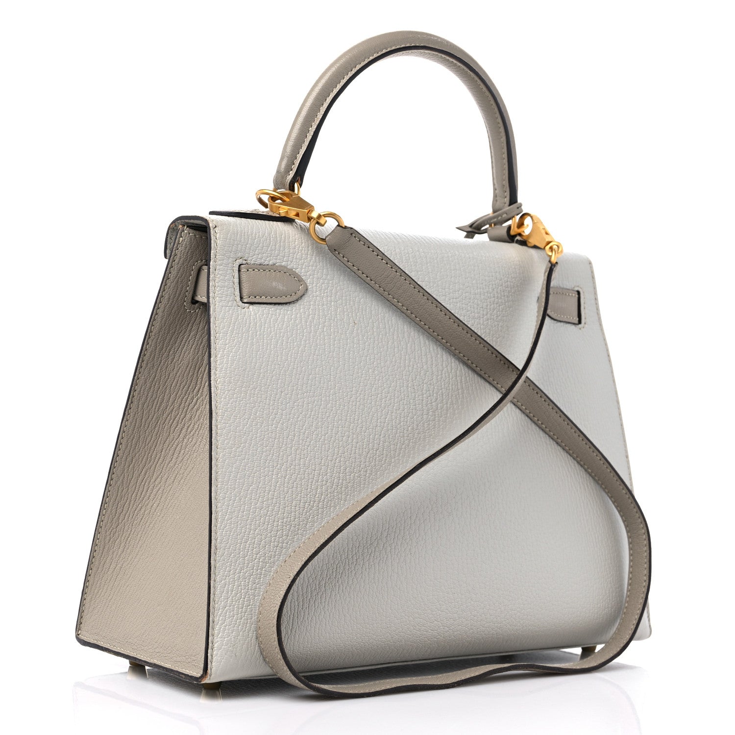 Hermes Chevre Mysore Kelly Sellier 28 Gris Tourterelle Beton 3 of 18