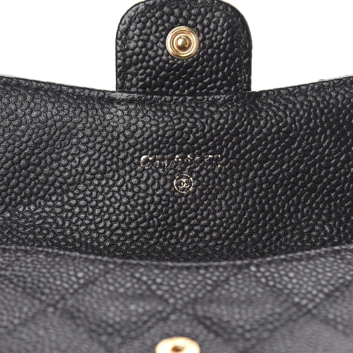 Caviar Quilted Coin Purse Black