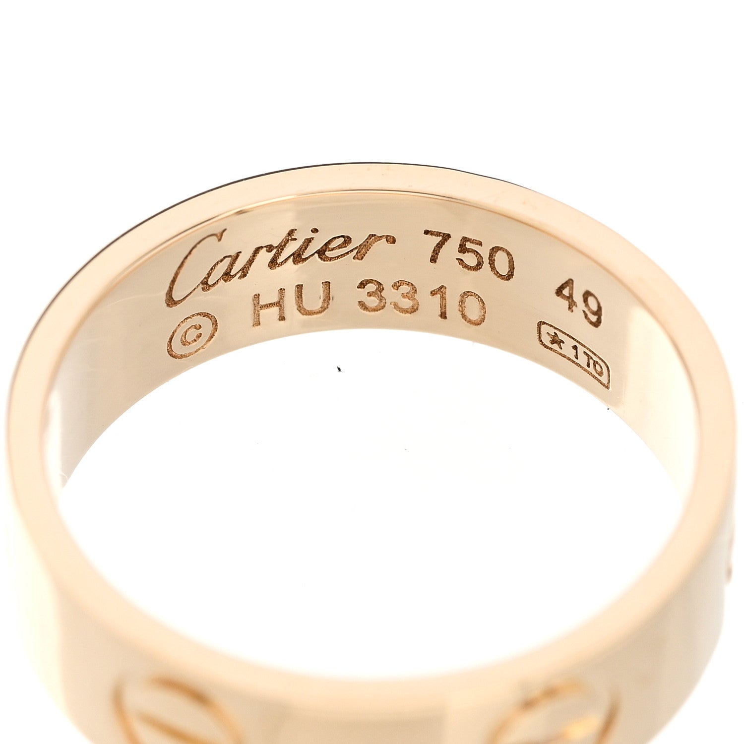 Cartier 18K Yellow Gold 5.5mm LOVE Ring 49 5 4 of 4