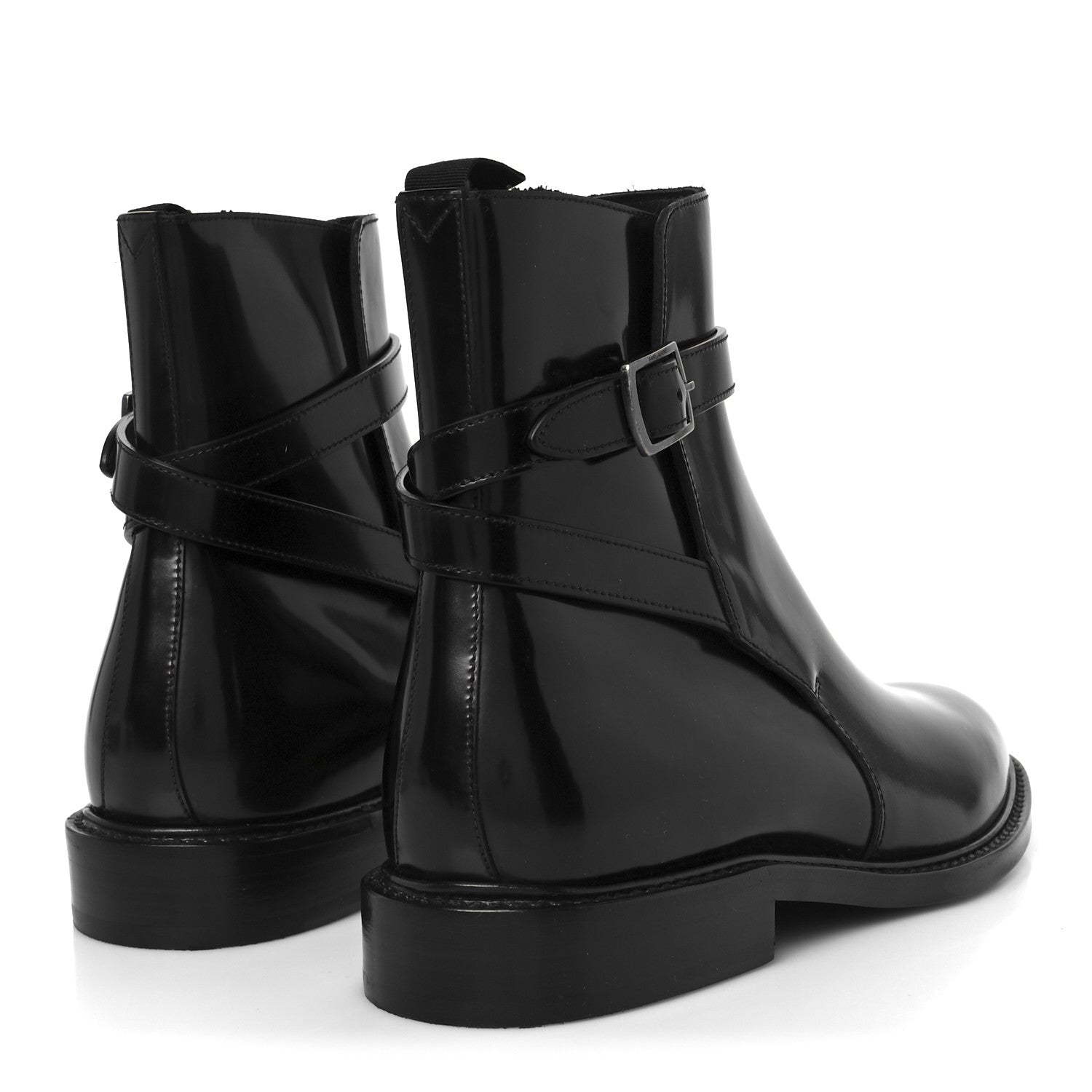 Saint Laurent Buello Top Army 20 Boots 37 Black 5 of 9