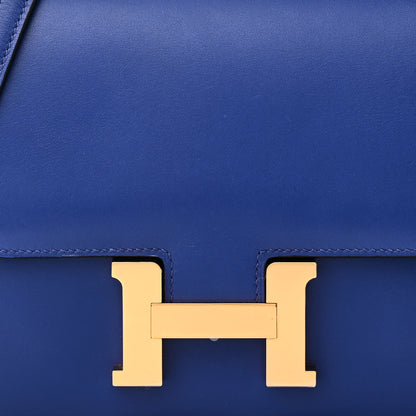 Hermes Tadelakt Constance 18 Bleu Electrique 8 of 10