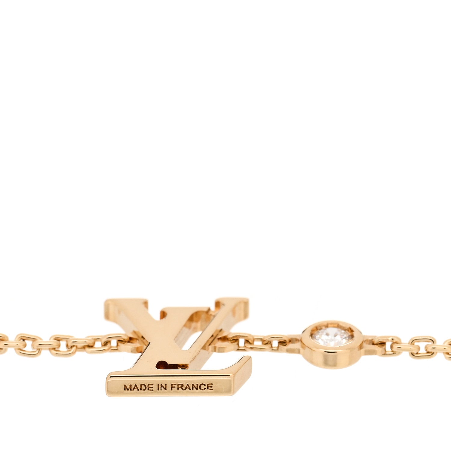 Louis Vuitton 18K Yellow Gold Diamond Idylle Blossom LV Pendant Necklace 3 of 5
