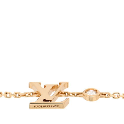Louis Vuitton 18K Yellow Gold Diamond Idylle Blossom LV Pendant Necklace 3 of 5