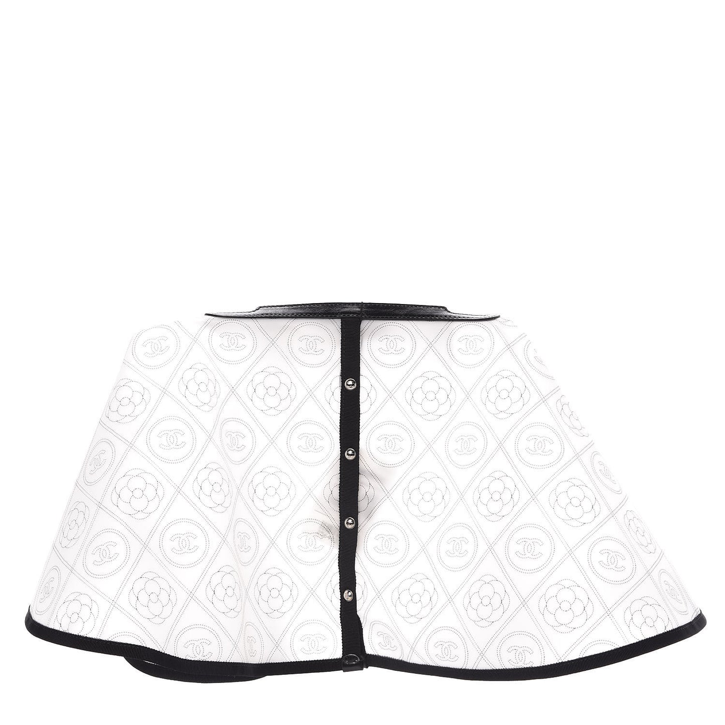 PVC Calfskin Coco Bag Raincoat White Black