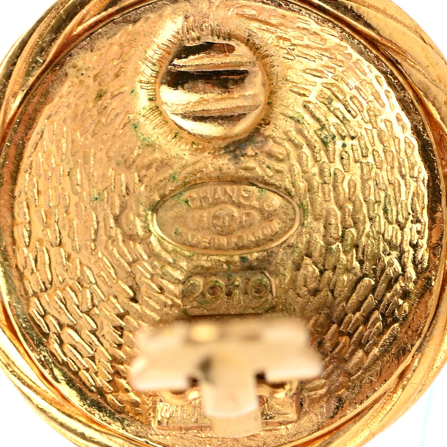 CC Clip On Earrings Gold