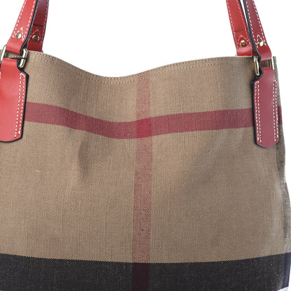 Burberry Canvas Mega Check Medium Maidstone Cadmium Red 7 of 9