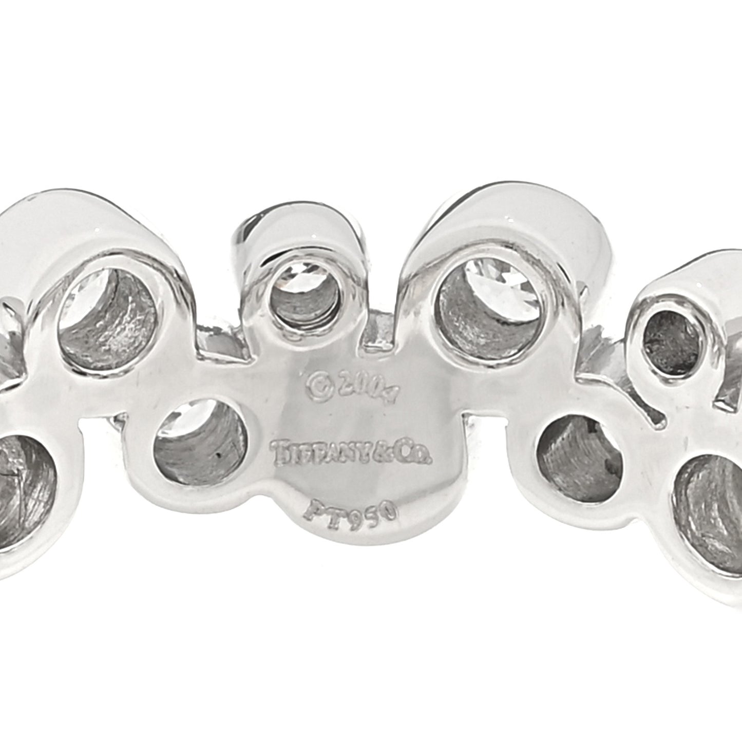 Platinum Diamond Bubble Band Ring 51 5.75