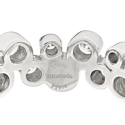 Tiffany Platinum Diamond Bubble Band Ring 51 5.75 4 of 5