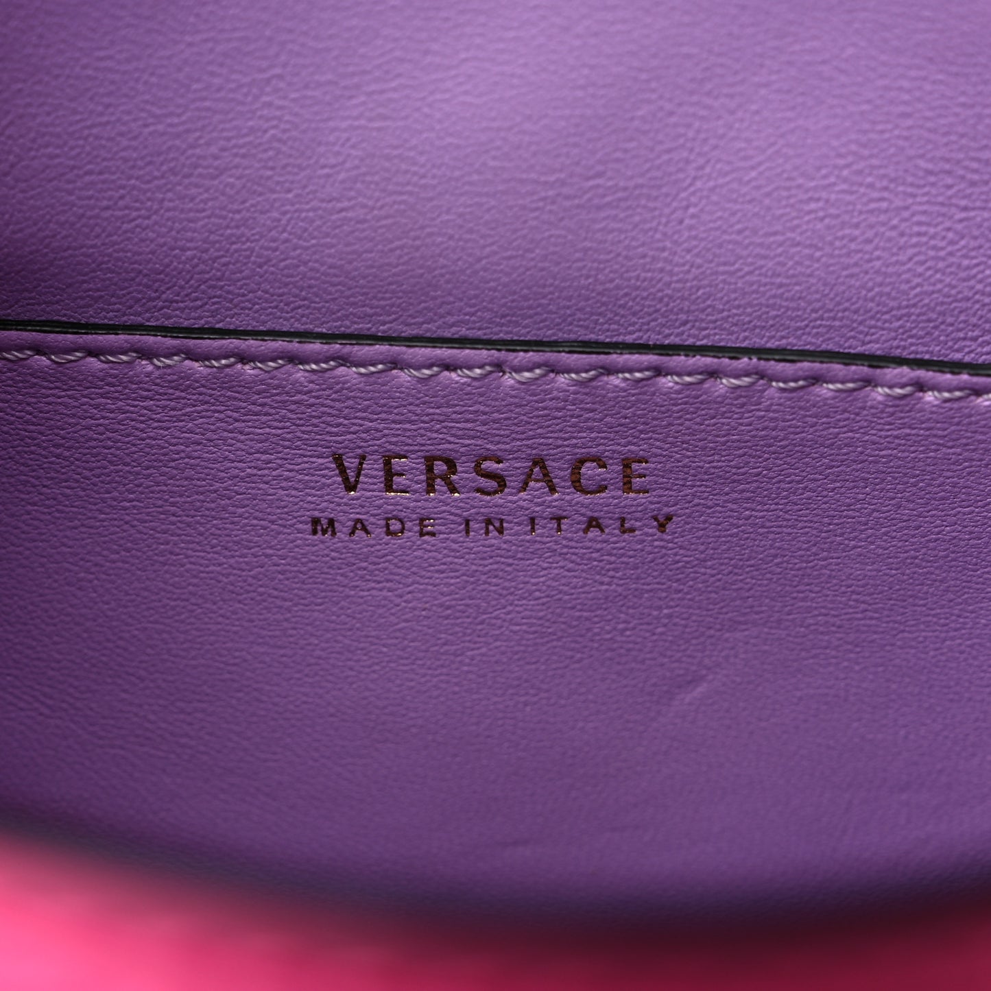 Grained Calfskin Small La Medusa Top Handle Bag Fuchsia