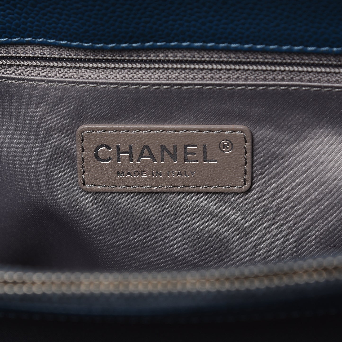 Caviar Quilted Grand Shopping Tote GST Navy Blue