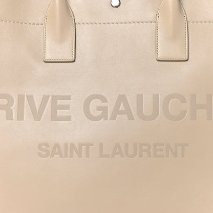 Saint Laurent Vitello Large Rive Gauche Tote Sea Salt 8 of 10