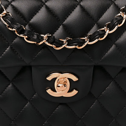 Chanel Lambskin Quilted Small Double Flap Black 9 of 12