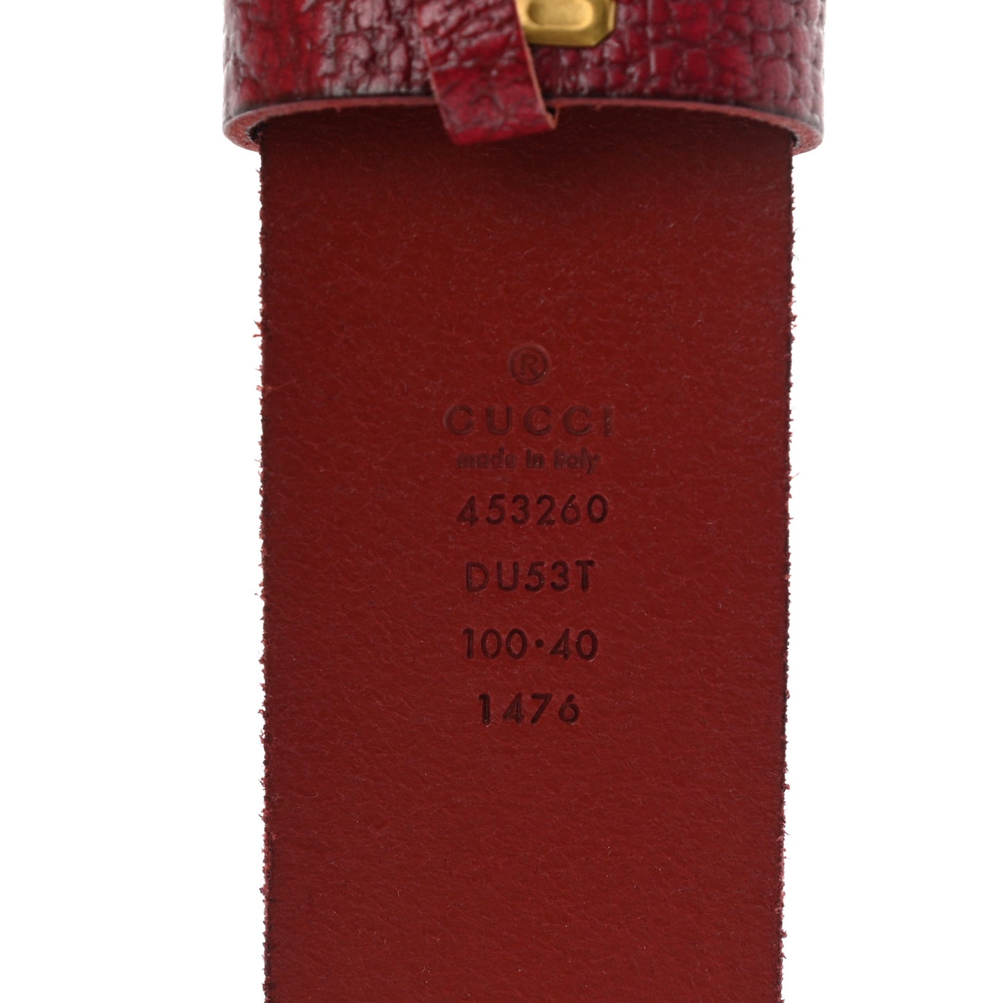 Cuoio Tusk Lavato Pearl Double G 40mm Belt 100 40 Romantic Cerise Cream