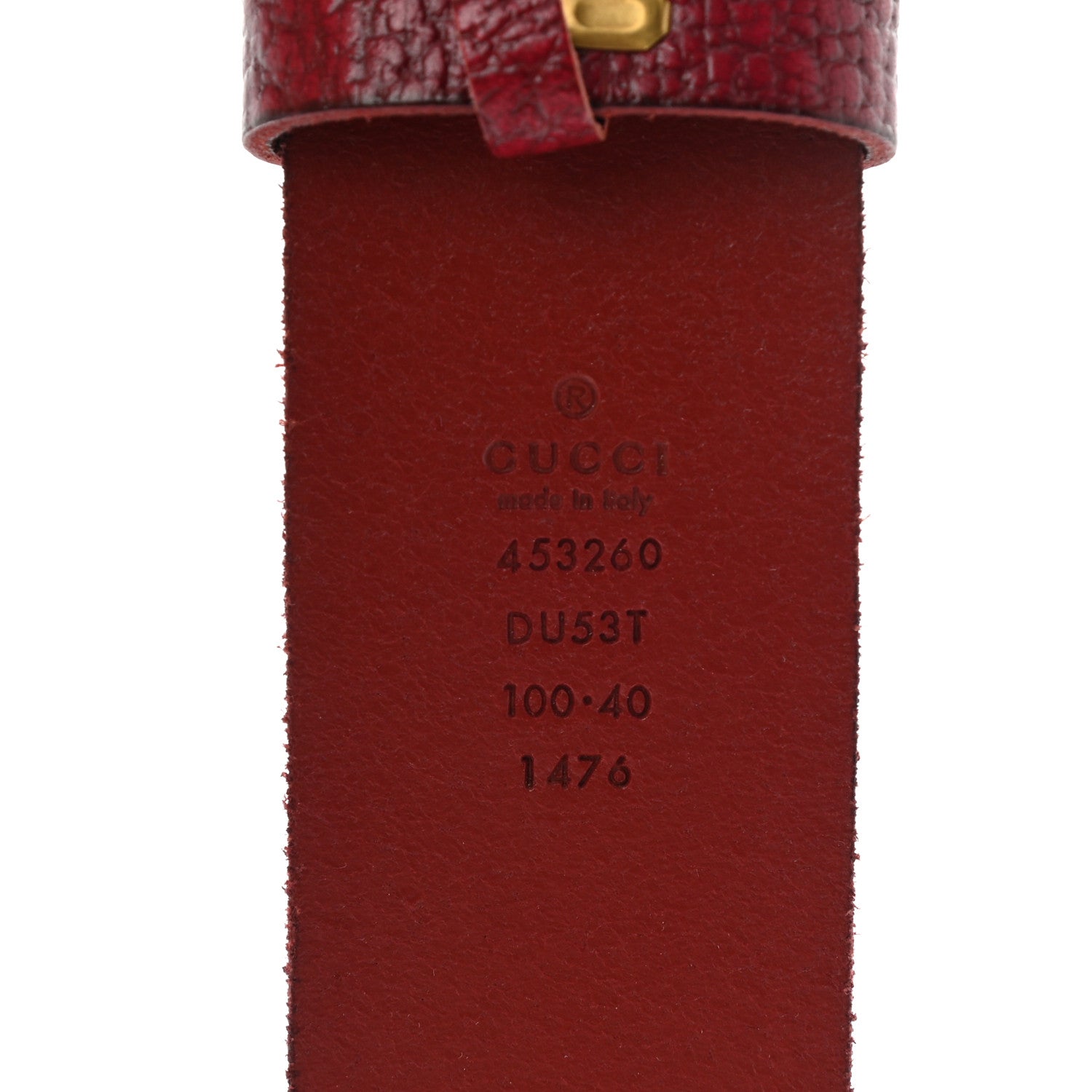 Gucci Cuoio Tusk Lavato Pearl Double G 40mm Belt 100 40 Romantic Cerise Cream 3 of 6