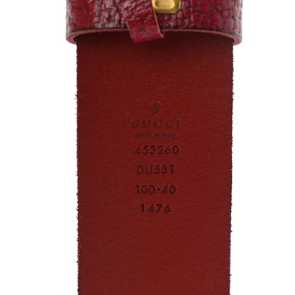 Gucci Cuoio Tusk Lavato Pearl Double G 40mm Belt 100 40 Romantic Cerise Cream 3 of 6