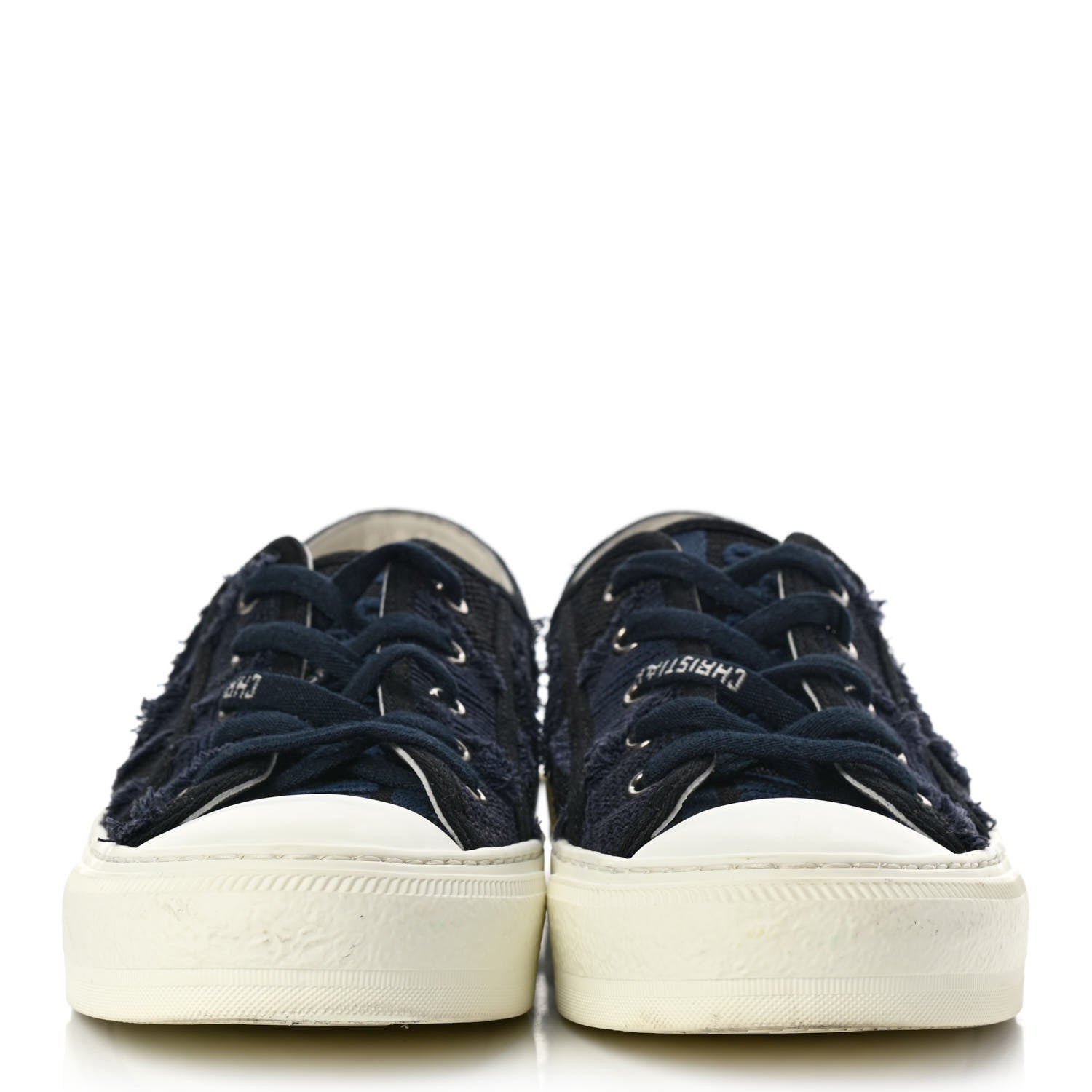 Christian Dior Canvas Camouflage Walk'N'Dior Low Top Sneakers 37 Deep Blue 2 of 11