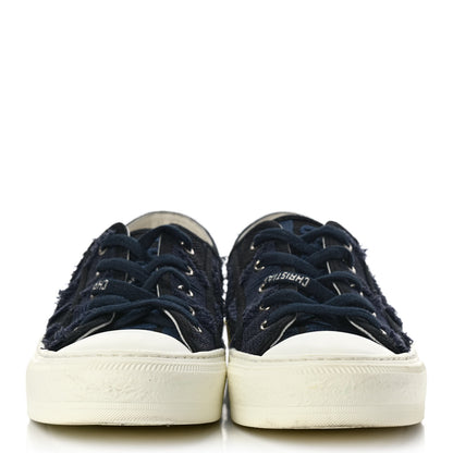 Christian Dior Canvas Camouflage Walk'N'Dior Low Top Sneakers 37 Deep Blue 2 of 11